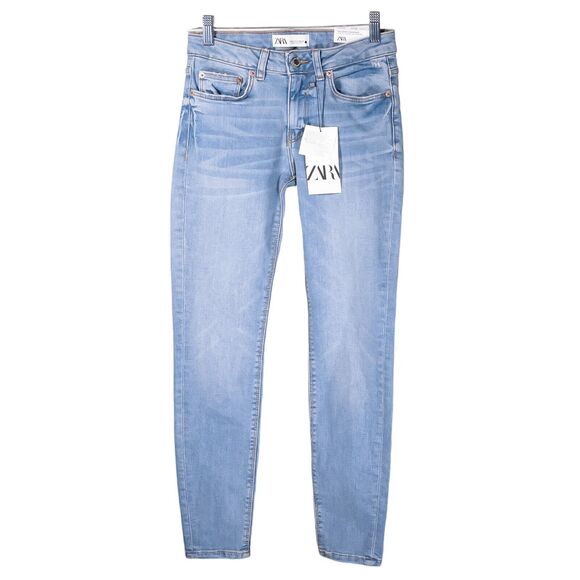 Zara Women's Skinny Jeans - Light Blue - Picture 1 of 8